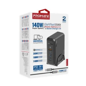 Promate GaNPort 140W Super-Speed Charging Station